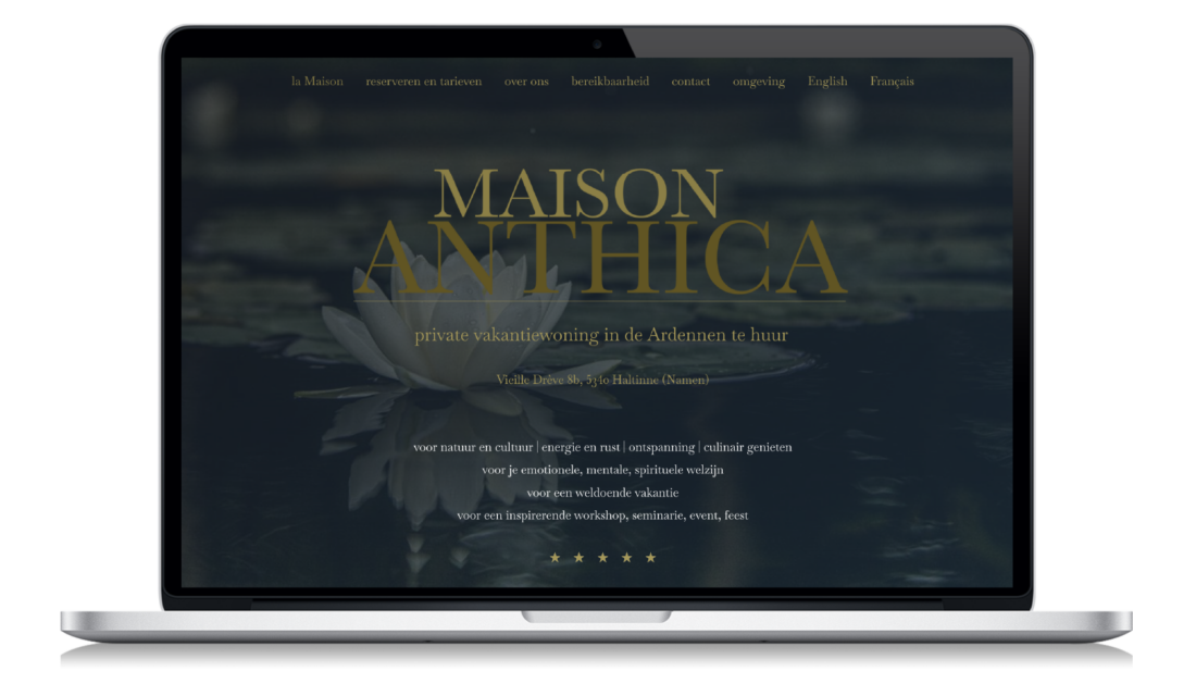 webdesign, copywriting, vormgeving Maison Anthica